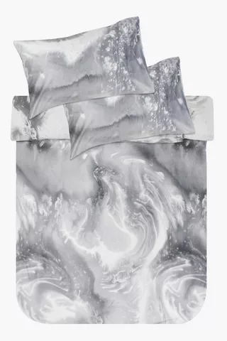 Printed Velvet Abstract Cotton Duvet Cover Set