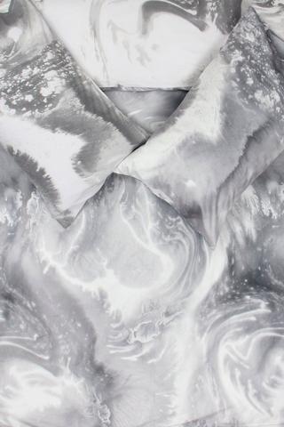 Printed Velvet Abstract Cotton Duvet Cover Set