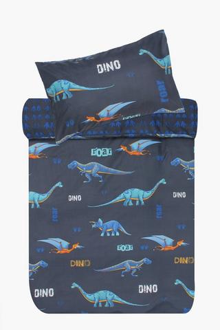 Soft Touch Dino Reversible Duvet Cover Set