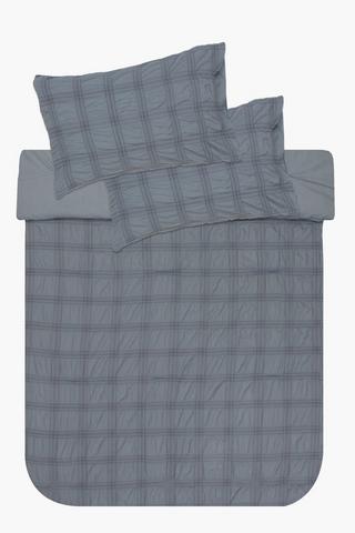 Soft Touch Seersucker Squares Comforter Set