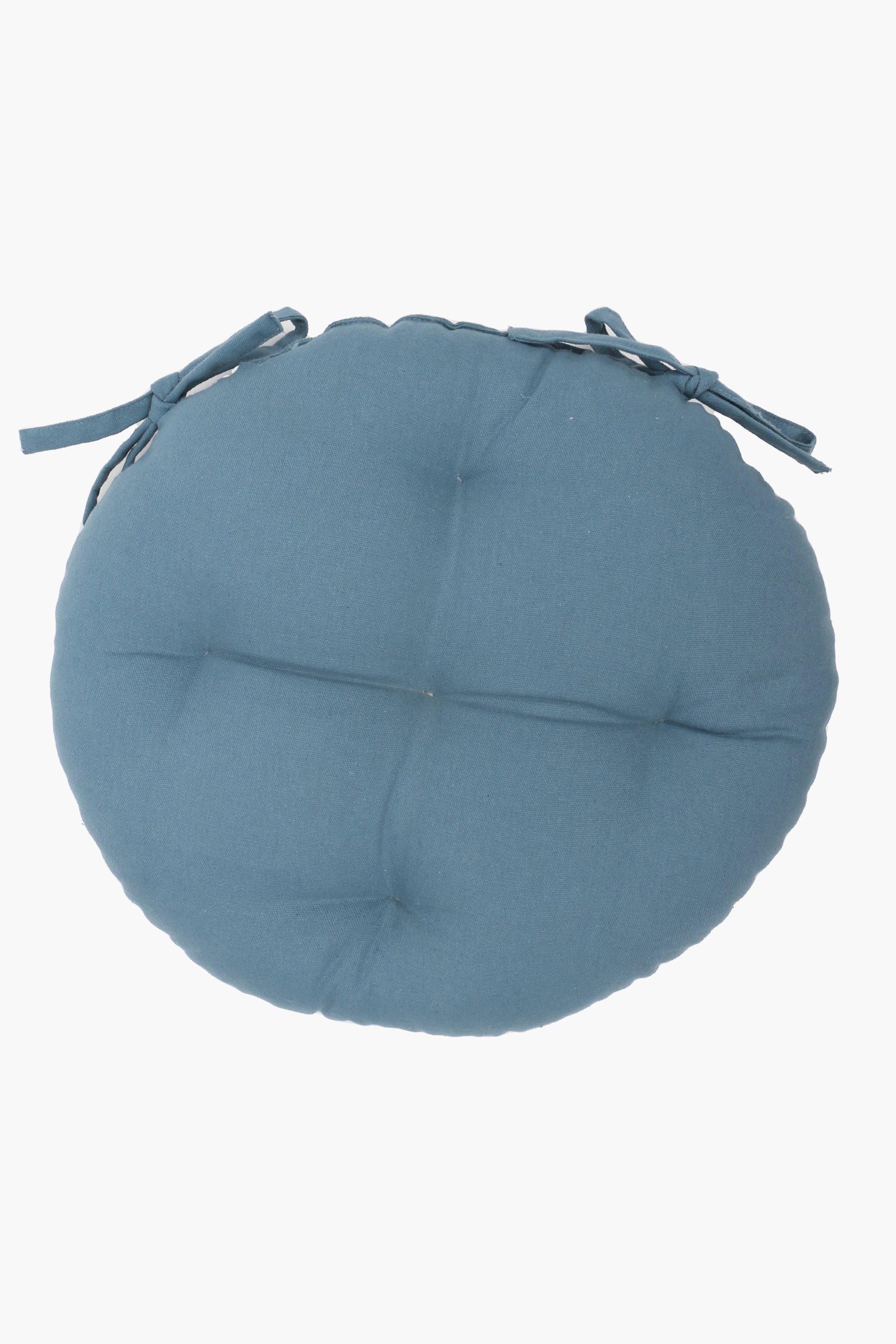 Plain Round Cotton Chair Pad, 40cm