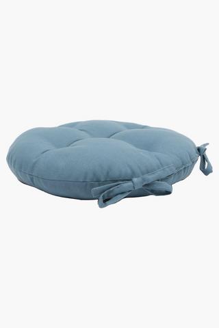 Plain Round Cotton Chair Pad, 40cm