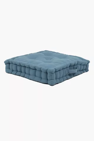 Plain Cotton Mattress Cushion, 50x50x10cm