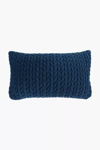 Ruched Velvet Scatter Cushion, 30x50cm