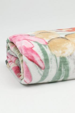 Mink Classic Floral Protea Blanket 1.5kg, 200x220cm