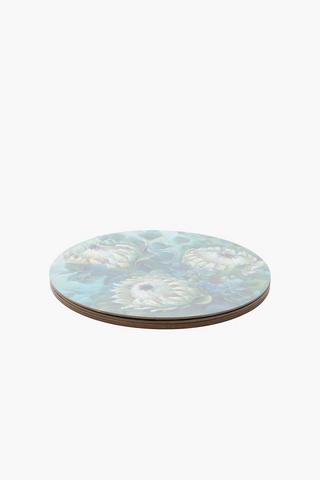 4 Pack Floral Cork Placemats