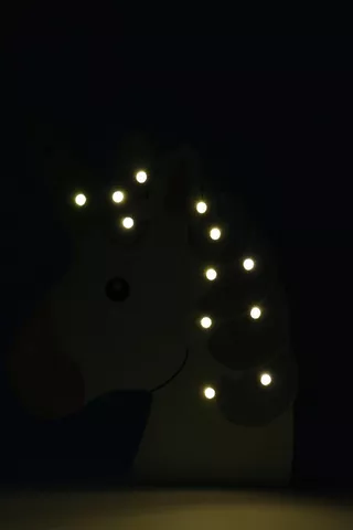 Wooden Unicorn Cut Out Night Light
