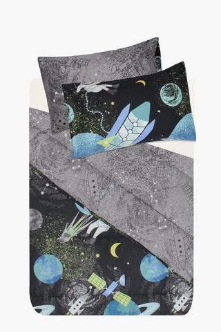 Soft Touch Space Travel Reversible Comforter Set