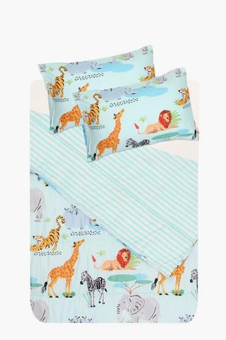 Soft Touch Bright Jungle Reversible Comforter Set