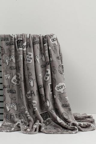 Printed Eric Flannel Blanket, 150x180cm