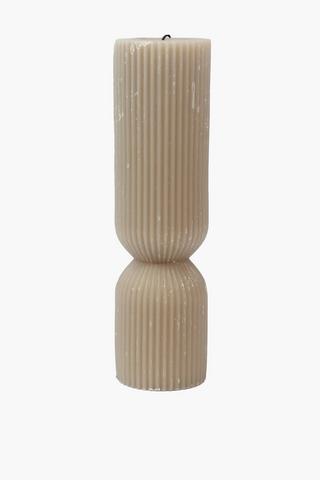 Ridge Rustic Pillar Candle, 24x7cm
