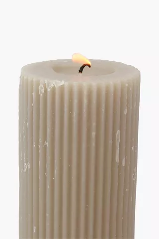 Ridge Rustic Pillar Candle, 24x7cm