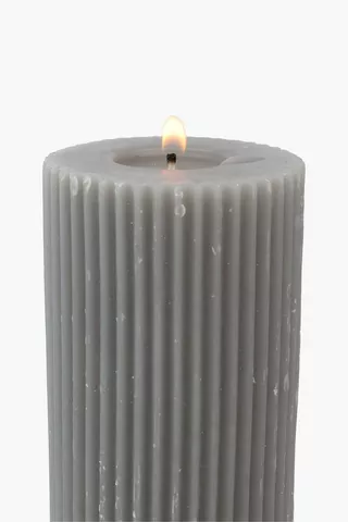 Ridge Rustic Pillar Candle, 7x24cm