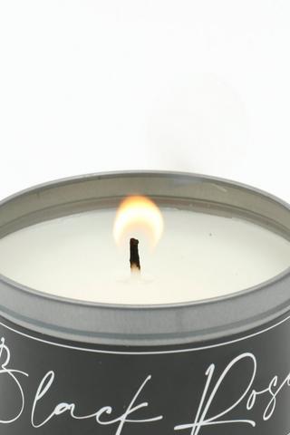 Black Rose Tin Candle