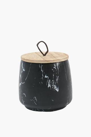 Marbled Jar Candle, 11x10cm