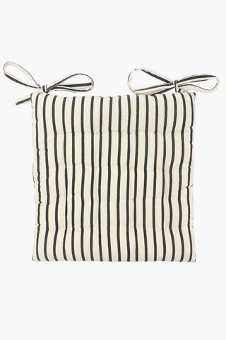 Printed Stripe Chair Pad, 40x40cm