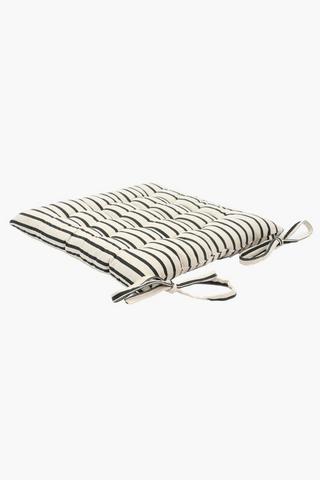 Printed Stripe Chair Pad, 40x40cm