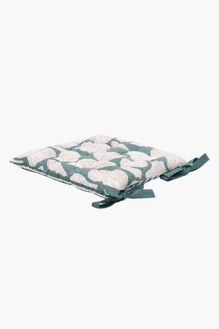 Printed Kei Shells Chair Pad, 40x40cm