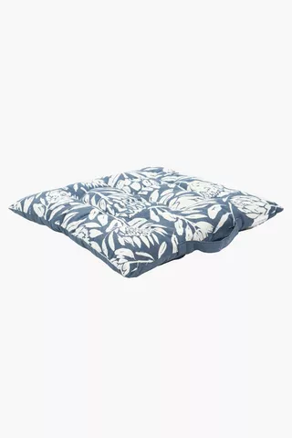Printed Mhlope Protea Chair Pad, 40x40cm