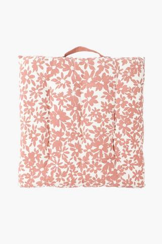 Floral Chair Pad, 40x40cm