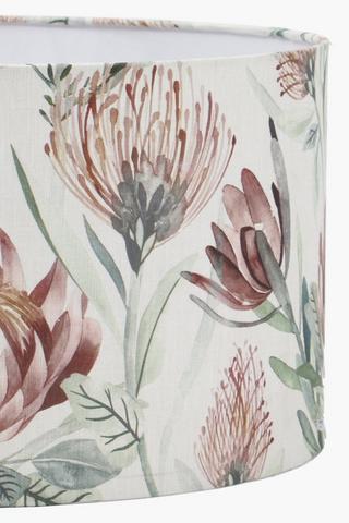 Wild Protea Drum Lampshade, 43x50cm