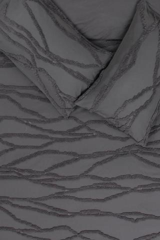 Tufted Wave Woven Jacquard Duvet Cover Set