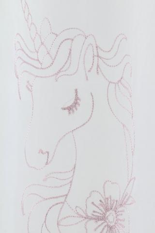 Embroidered Unicorn Sheer Eyelet Curtain, 140x225cm