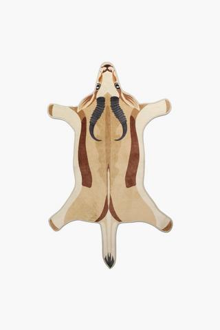 Springbok Shaped Rug, 110x36cm