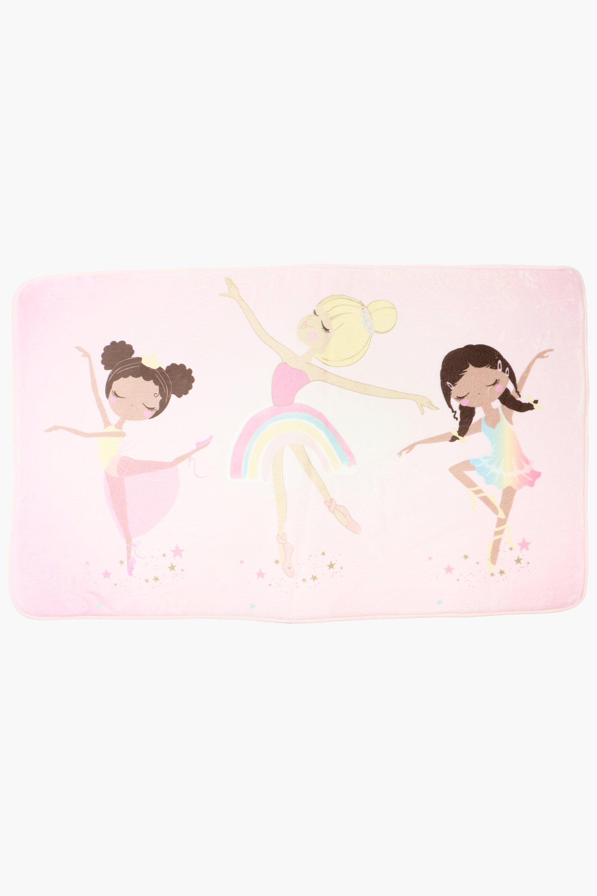 Printed Ballet Flannel Rug, 70x110cm