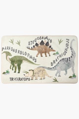 Printed Ryan Dino Flannel Rug, 70x110cm