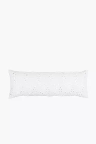 Premium Embroidered Daisy Scatter Cushion, 30x80cm