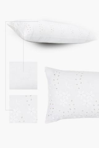 Premium Embroidered Daisy Scatter Cushion, 30x80cm