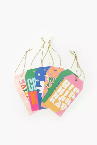 6 Pack Retro Multi Gift Tags