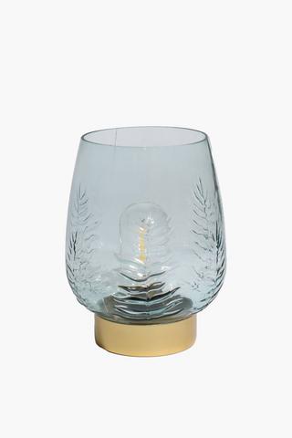 Glass Leaf Led Lamp, 19x11cm