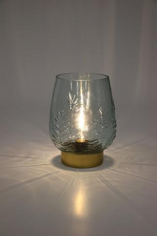 Glass Leaf Led Lamp, 19x11cm