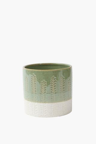 Fern Ceramic Planter, 16x17cm