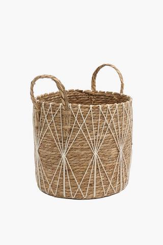 Macrame Woven Basket Planter, 32x41cm