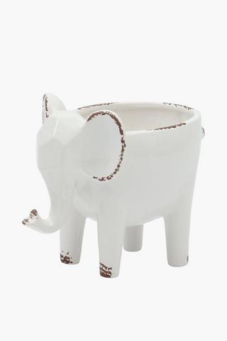 Elephant Ceramic Planter, 23x20cm