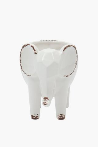 Elephant Ceramic Planter, 23x20cm
