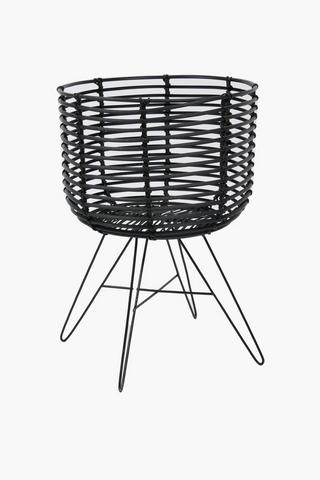 Cane Quad Standing Planter, 33x47cm