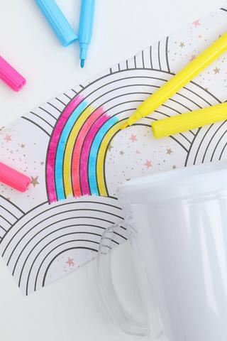 Colour Your Own Rainbow Mug