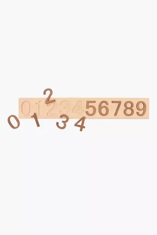 Wooden Numbers Slat