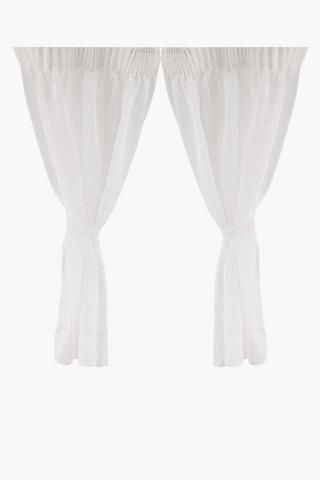 2 Pack Sheer Farmhouse Cafe Curtain, 110x120cm