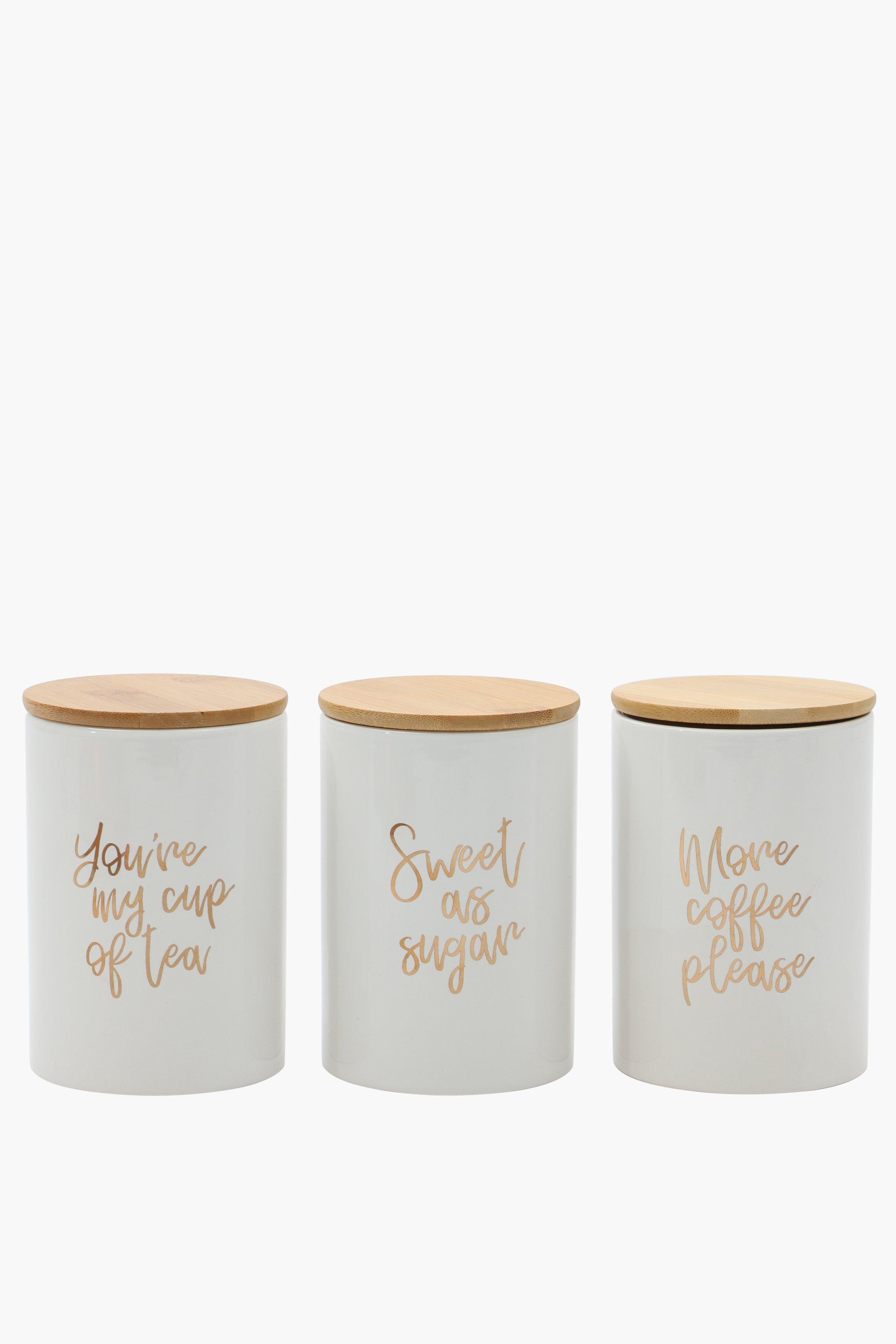 Set Of 3 Good Vibes Canisters