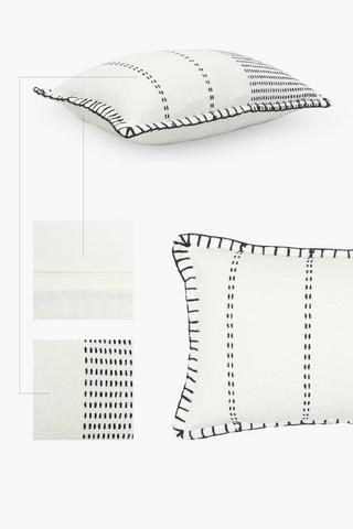 Embroidered Stitch Scatter Cushion, 40x60cm