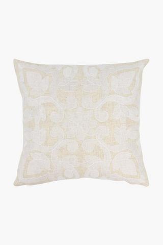 Embroidered Lena Lace Scatter Cushion, 50x50cm