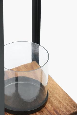 Urban Metal Wood Lantern, 18x59cm