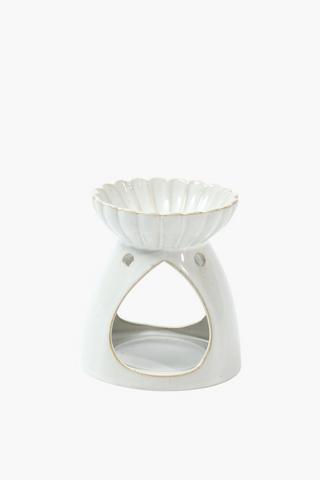 Floral Ceramic Oil Burner, 11x12cm