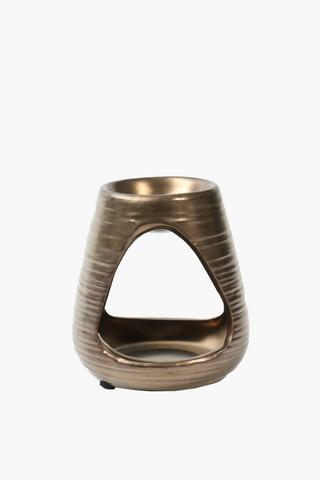 Ceramic Bronze Oil Burner, 10x11cm
