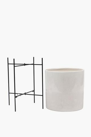 Glazed Standing Planter, 65cm